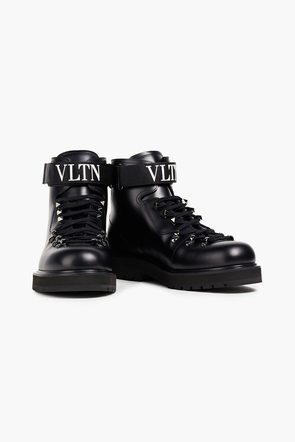 VALENTINO GARAVANI Logo-print leather boots