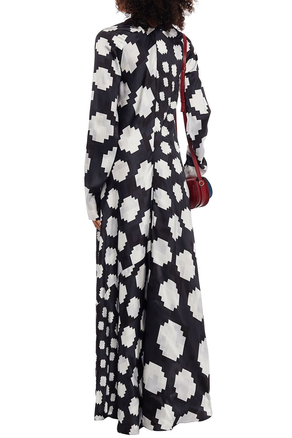MARNI Printed satin maxi dress