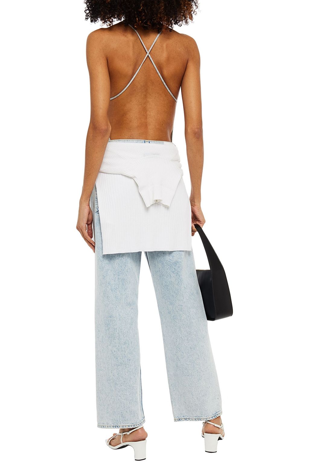 NORMA KAMALI Fara mélange stretch-jersey bodysuit