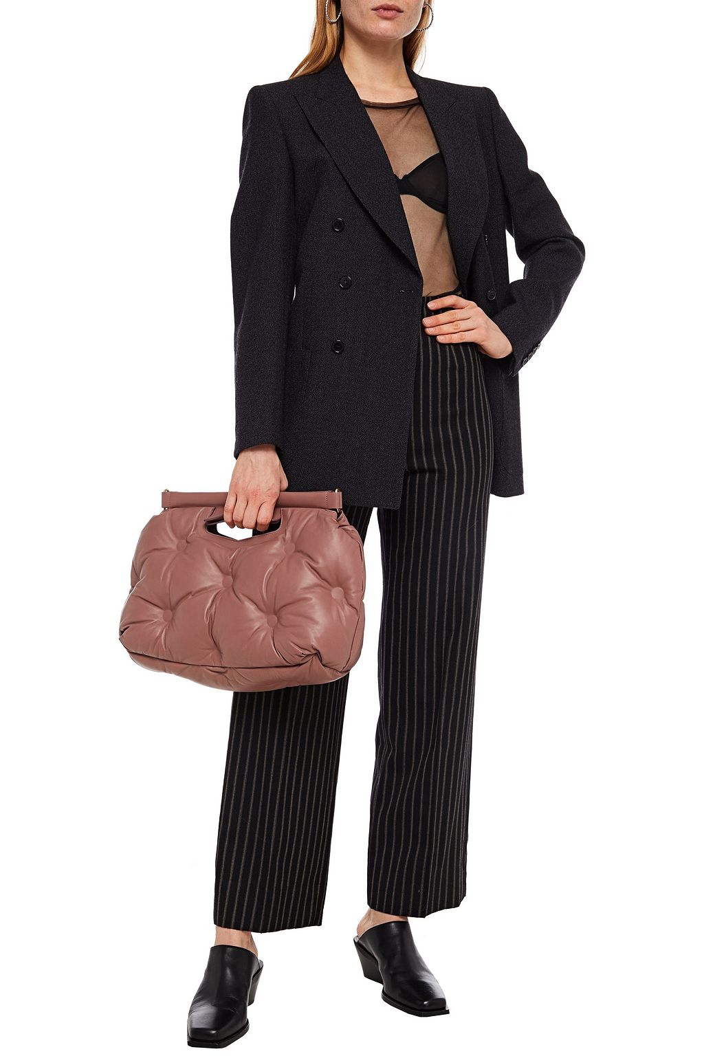 MAISON MARGIELA Striped wool straight-leg pants