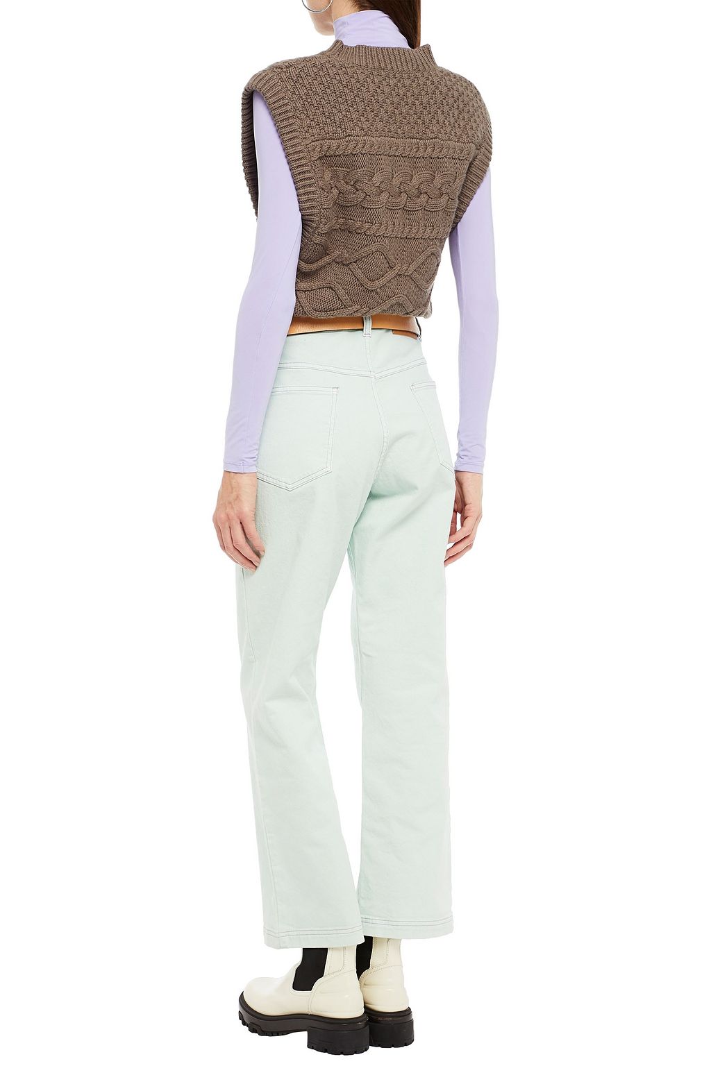 MARNI Cotton-blend drill straight-leg pants