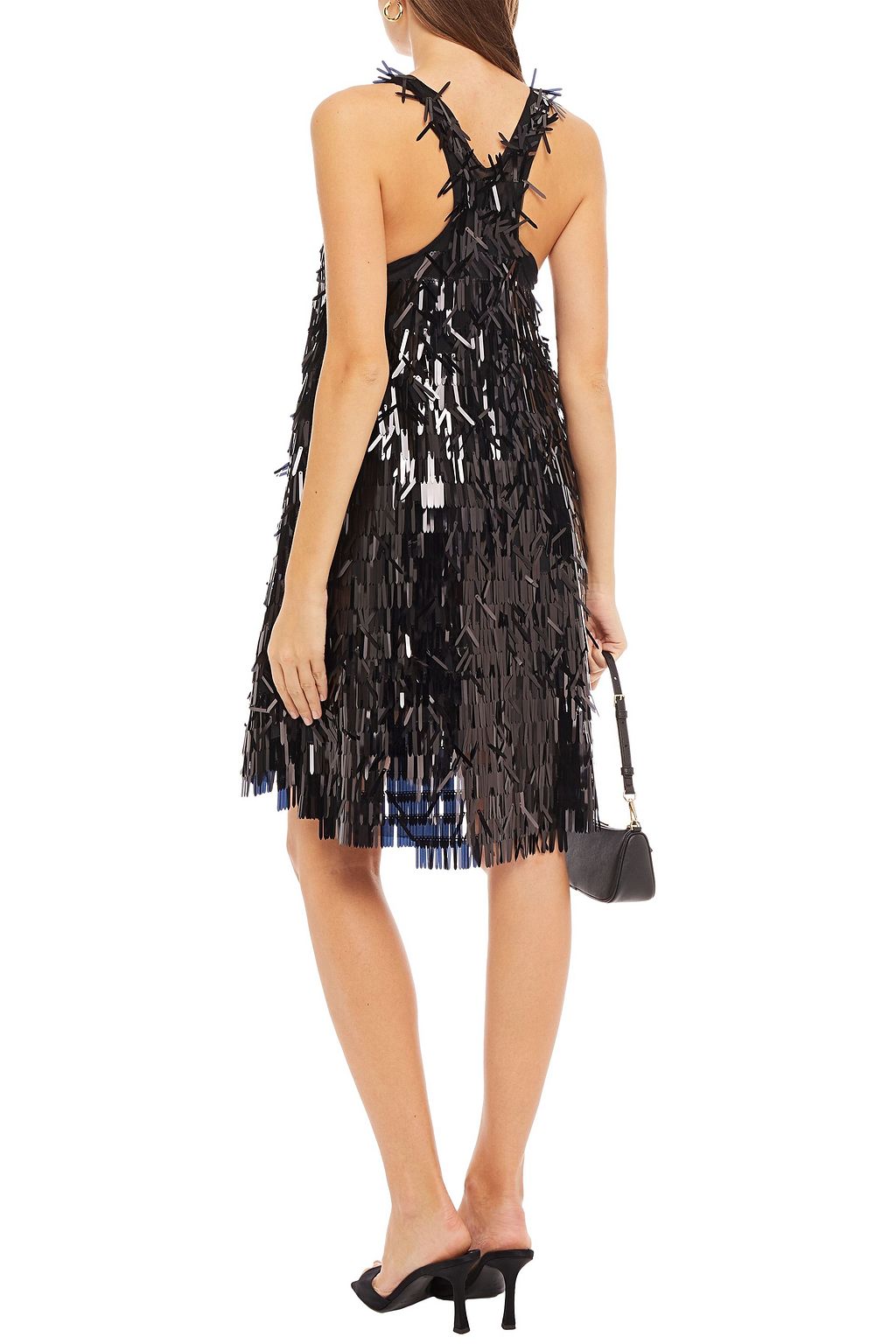 NORMA KAMALI Sequined tulle mini dress