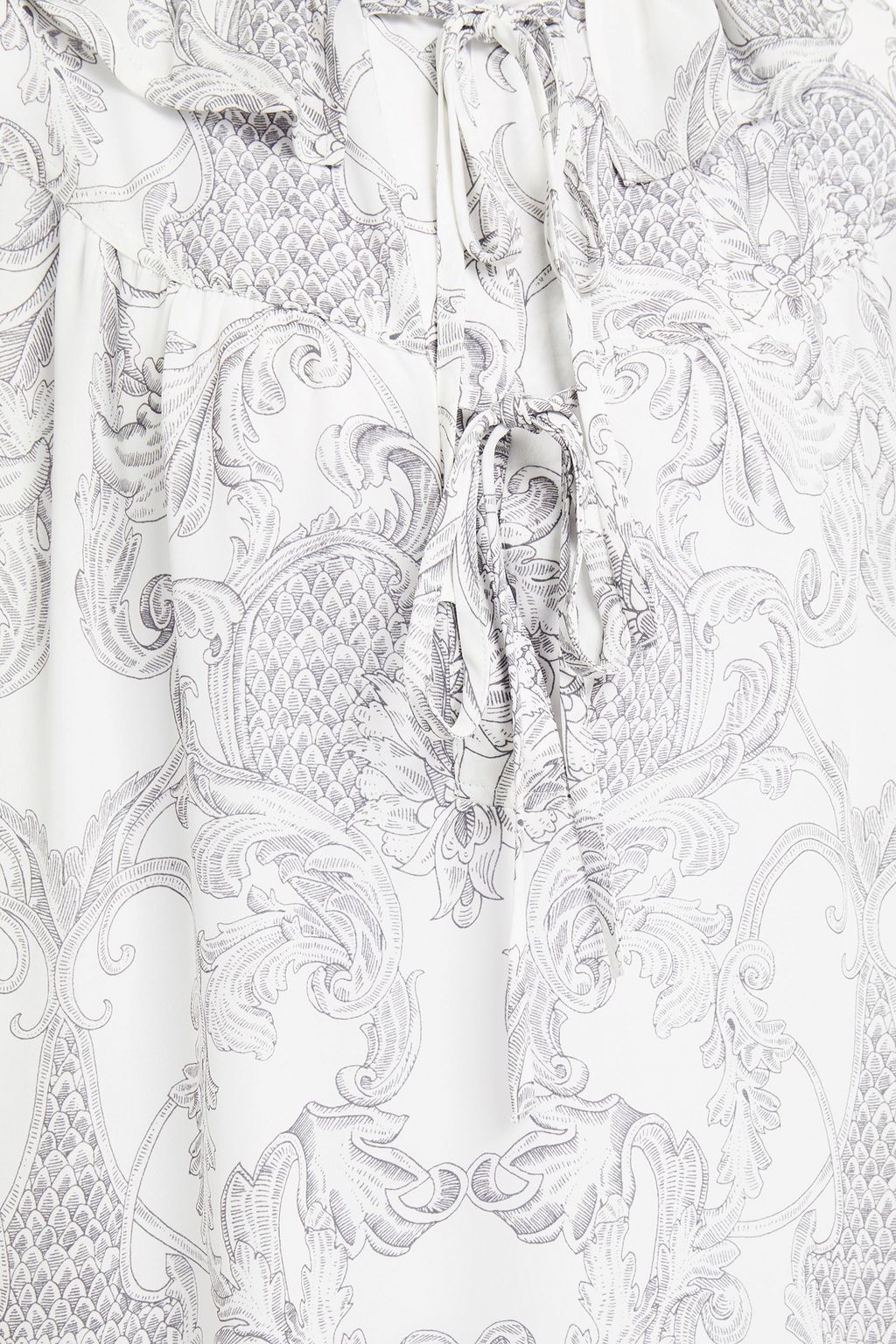 SEE BY CHLOÉ Ruffle-trimmed printed crepe de chine mini dress