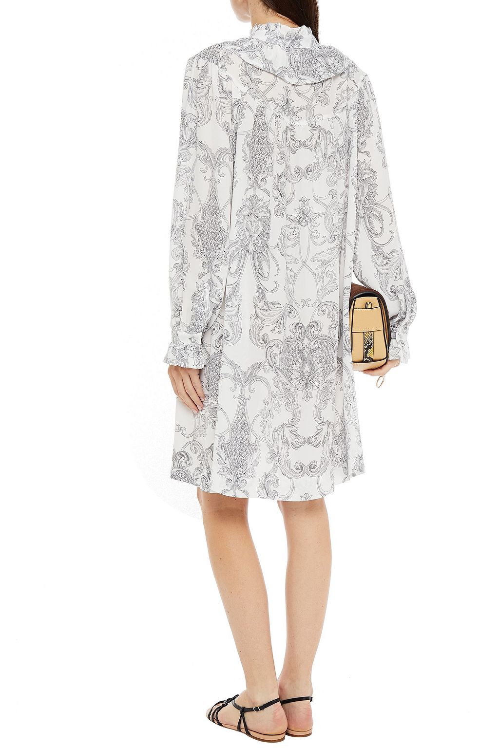 SEE BY CHLOÉ Ruffle-trimmed printed crepe de chine mini dress