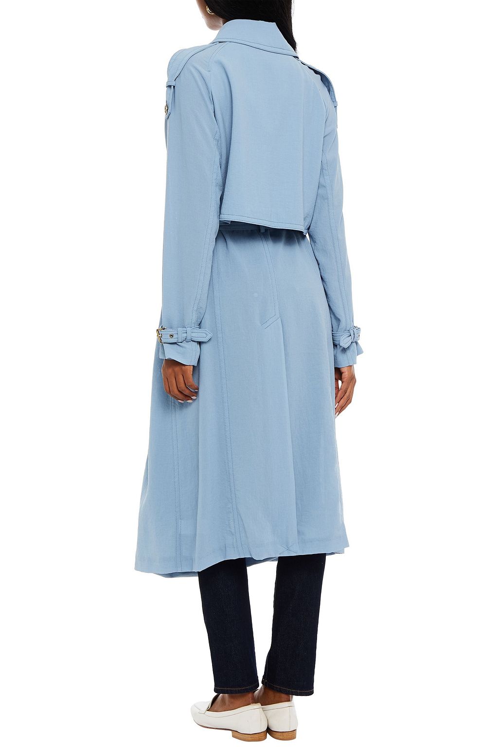 MICHAEL MICHAEL KORS Belted crinkled-woven trench coat