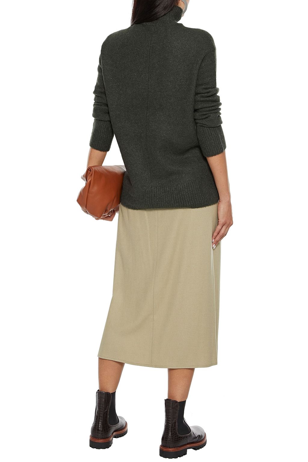 VINCE. Brushed knitted turtleneck sweater