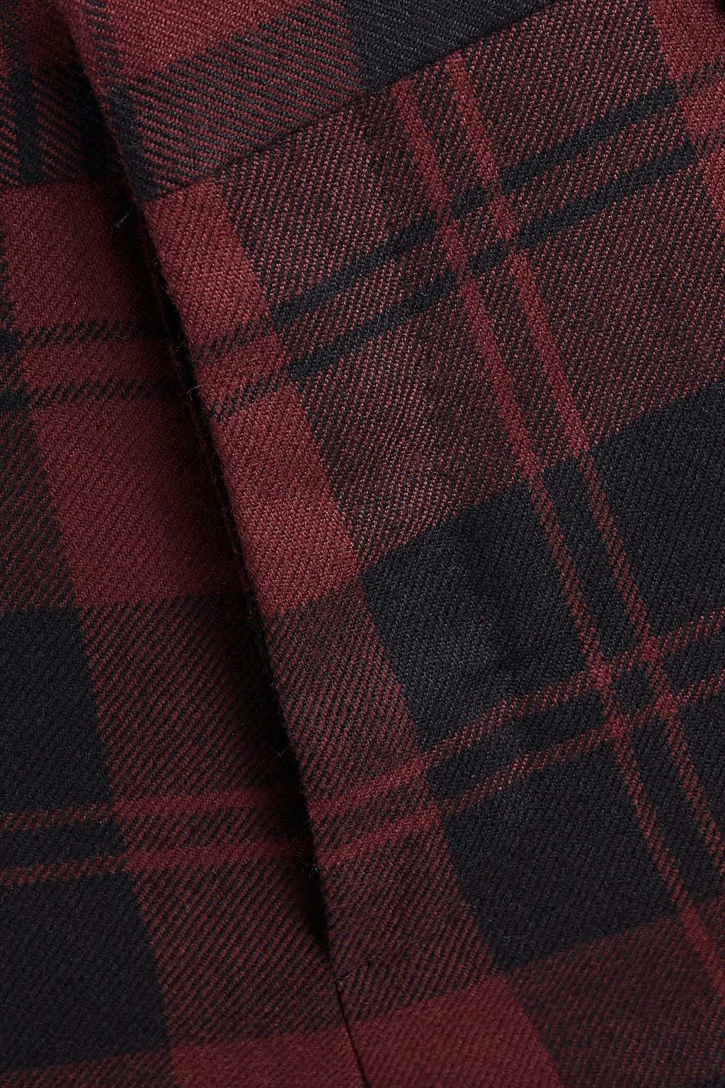 VALENTINO Checked wool-twill tapered pants
