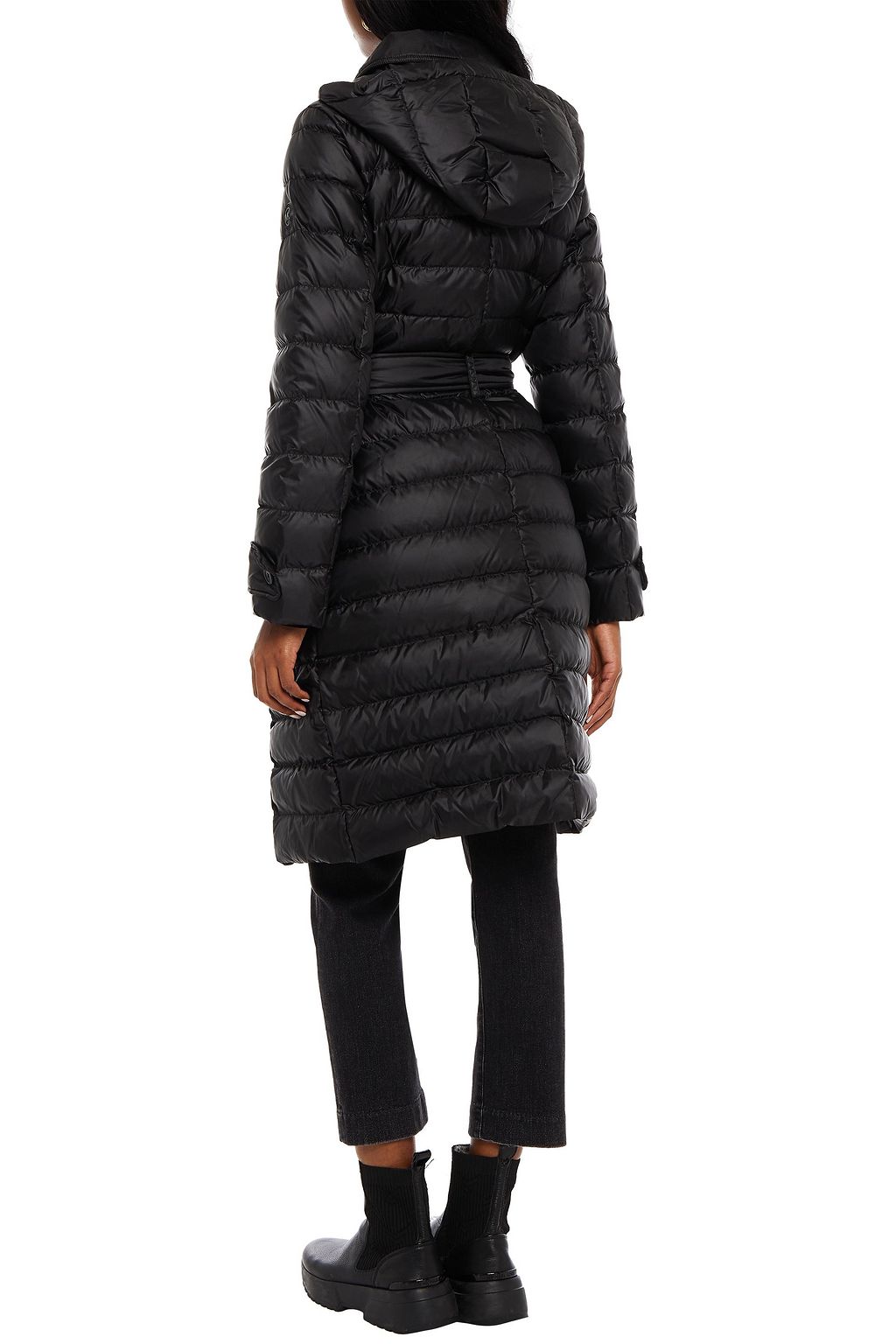 MICHAEL MICHAEL KORS Belted quilted shell hooded down coat