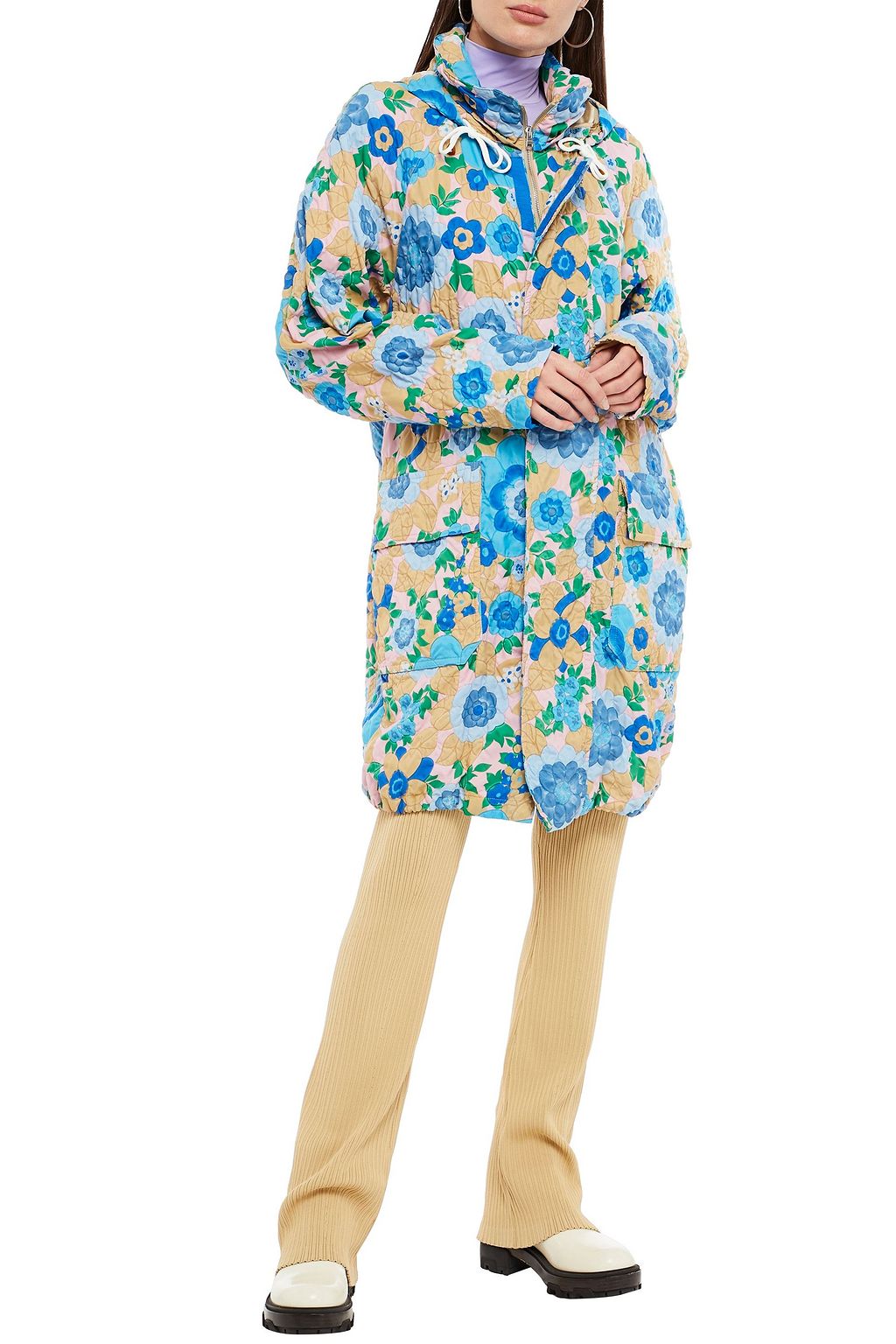 MARNI Floral-print shell hooded parka
