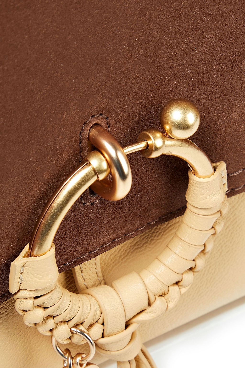 SEE BY CHLOÉ Joan suede and textured-leather shoulder bag