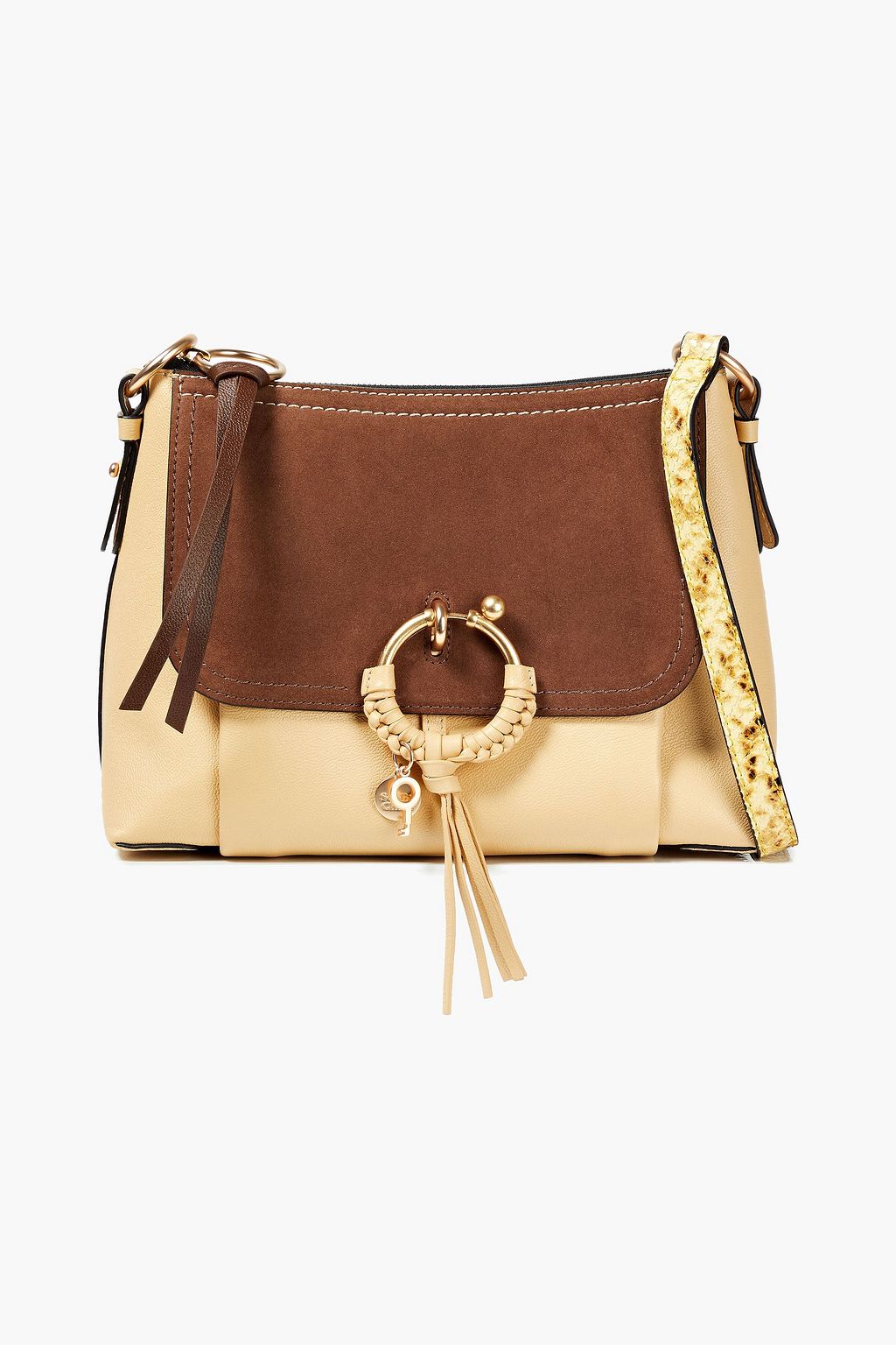 SEE BY CHLOÉ Joan suede and textured-leather shoulder bag