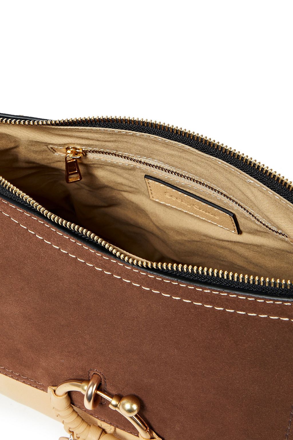 SEE BY CHLOÉ Joan suede and textured-leather shoulder bag