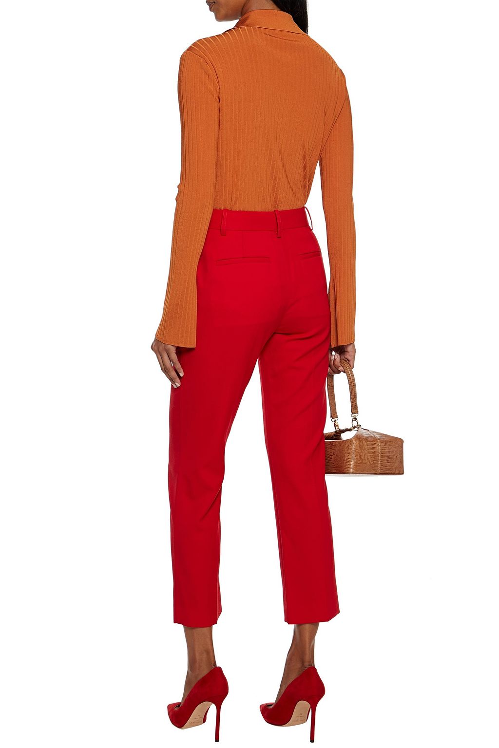 VICTORIA BECKHAM Penelope cropped wool-twill straight-leg pants