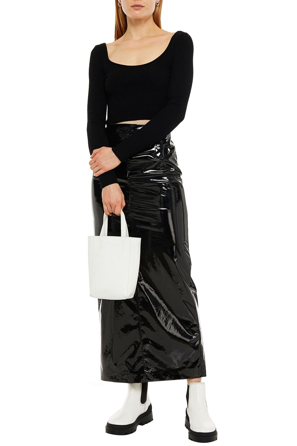 MAISON MARGIELA Vinyl maxi skirt