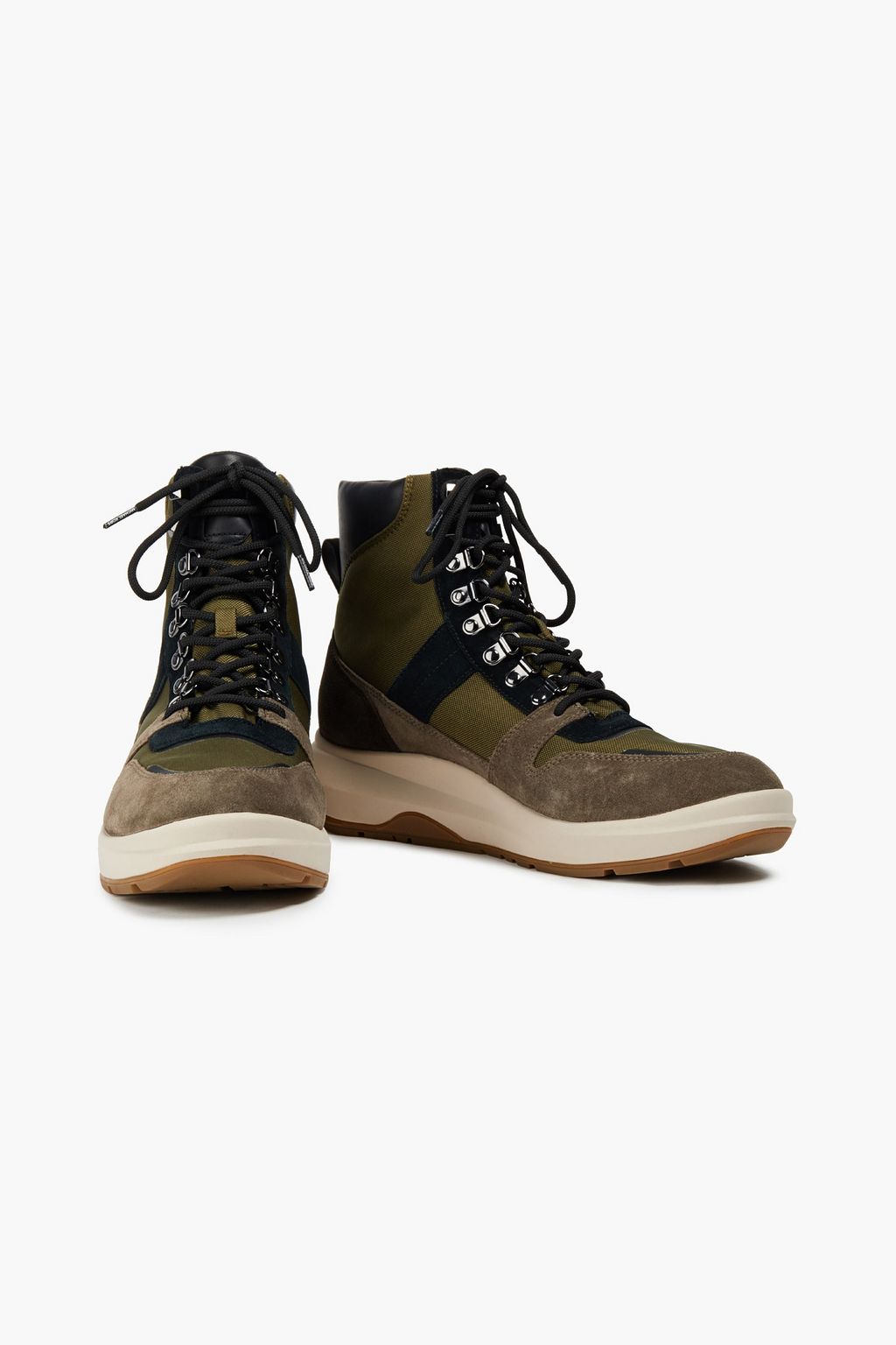MICHAEL KORS Studded suede, leather and mesh boots