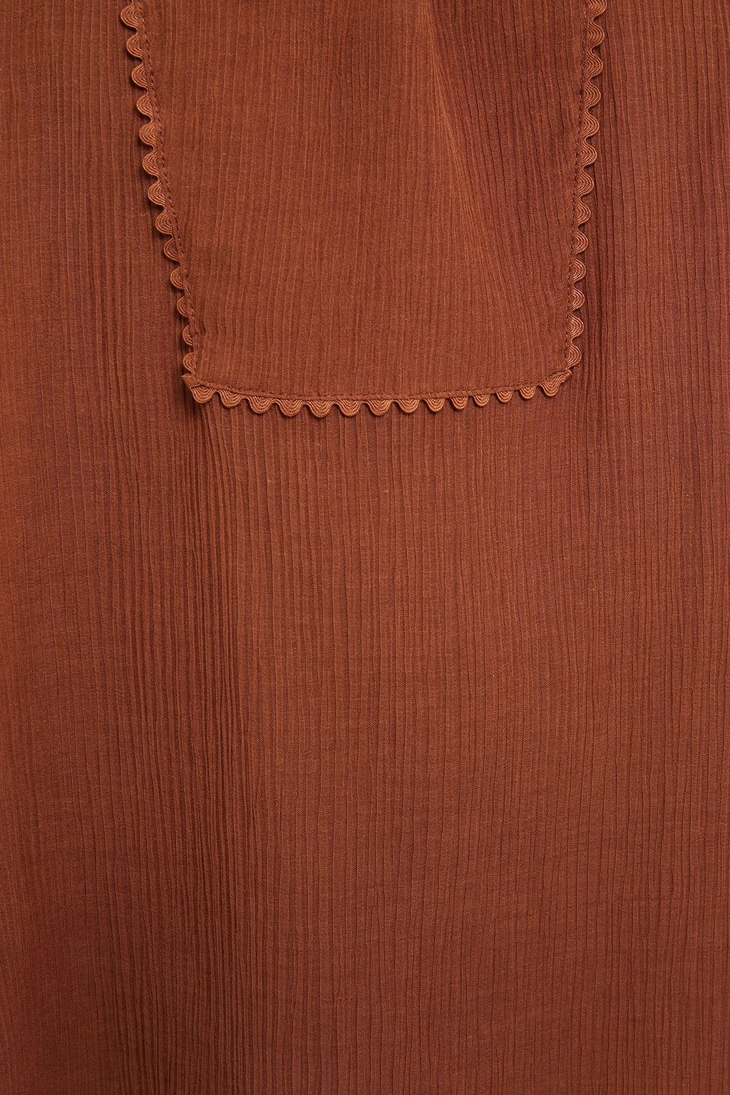 SEE BY CHLOÉ Gathered cotton and silk-blend crepon top