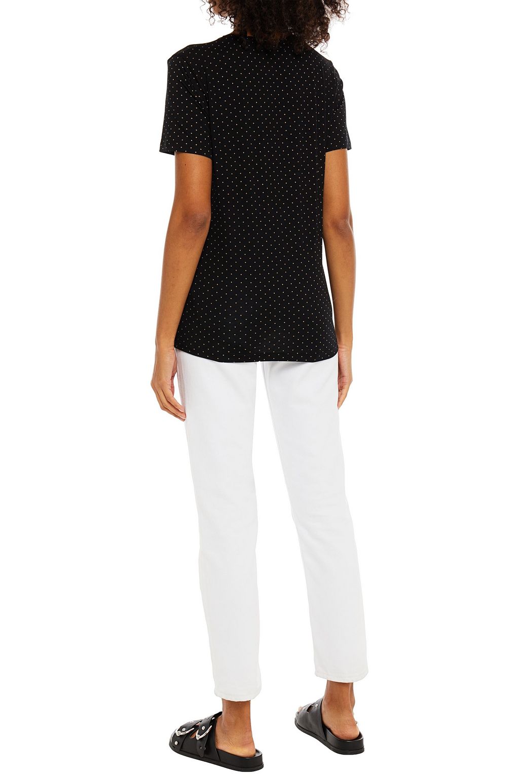 CHINTI & PARKER Polka-dot Lyocell-blend jersey T-shirt