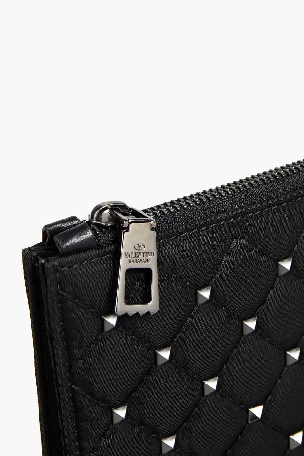VALENTINO GARAVANI Rockstud Spike quilted twill document case