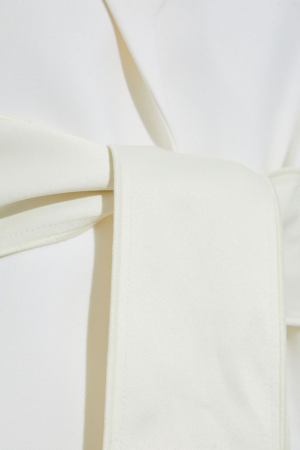 VICTORIA BECKHAM Belted satin-trimmed wool-twill tuxedo jacket