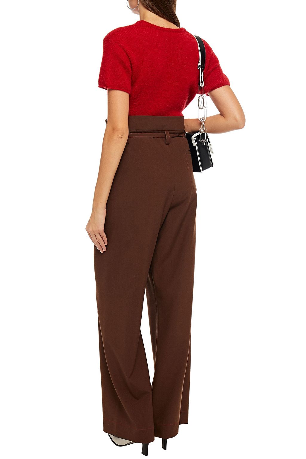 MARNI Pama belted wool wide-leg pants