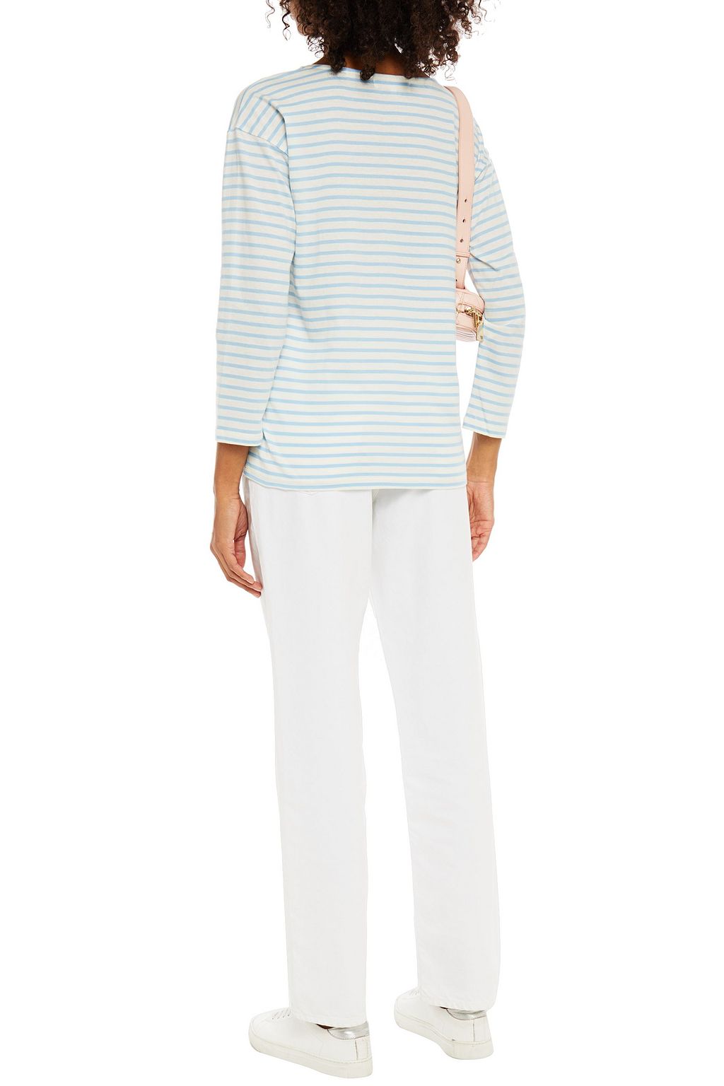 CHINTI & PARKER Striped cotton-jersey top