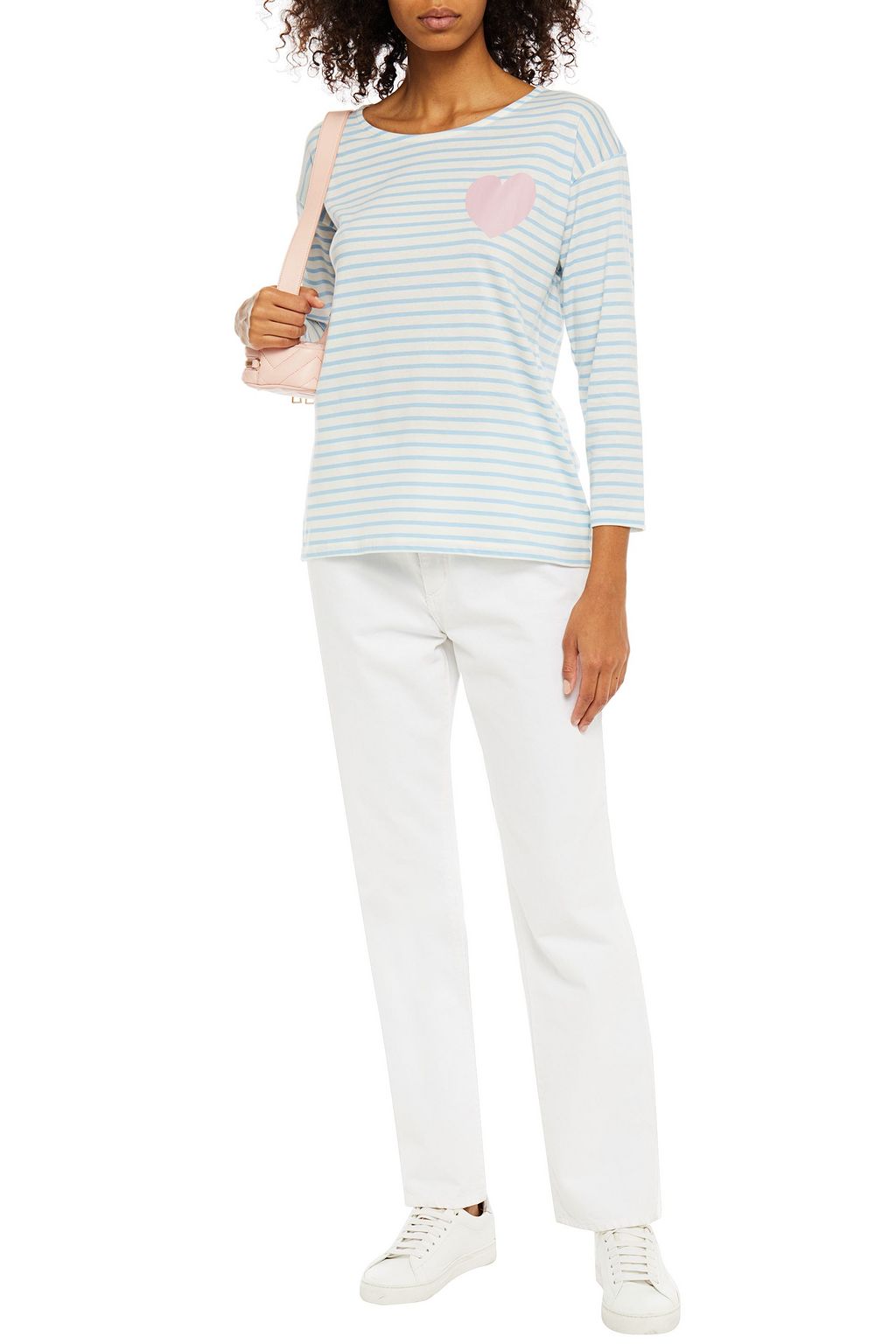 CHINTI & PARKER Striped cotton-jersey top