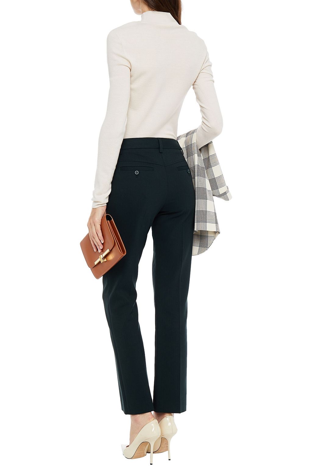 SEE BY CHLOÉ Stretch cotton-blend straight-leg pants