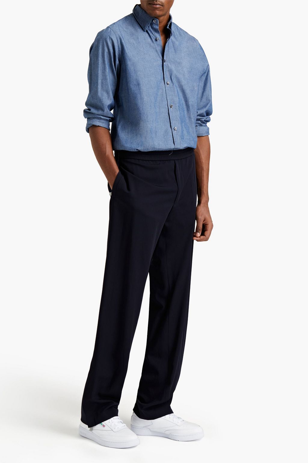 VALENTINO GARAVANI Tapered wool-twill pants