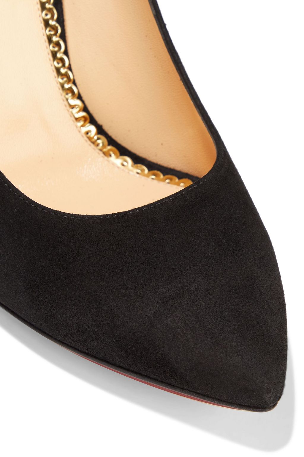 CHARLOTTE OLYMPIA Bacall embroidered suede pumps