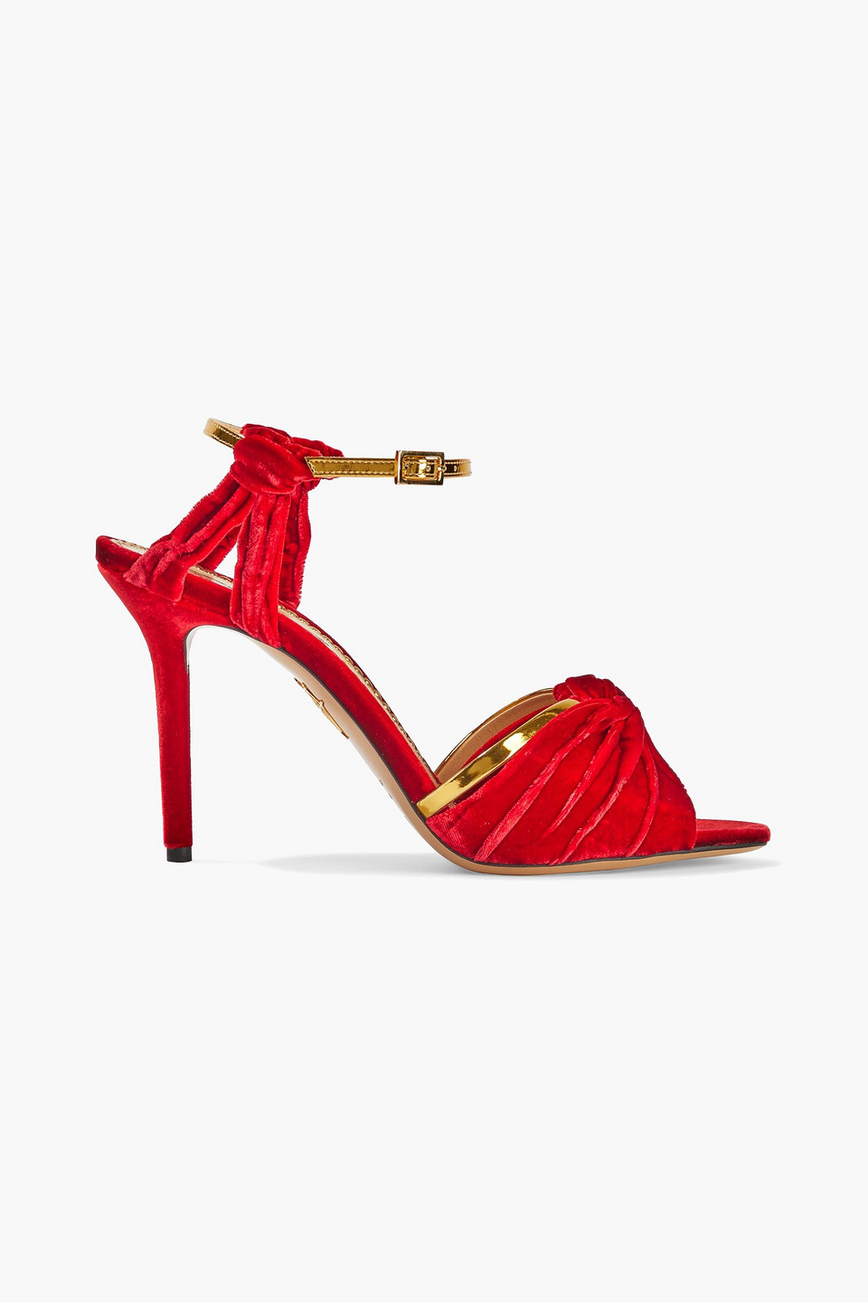 Charlotte Olympia Broadway knotted velvet sandals