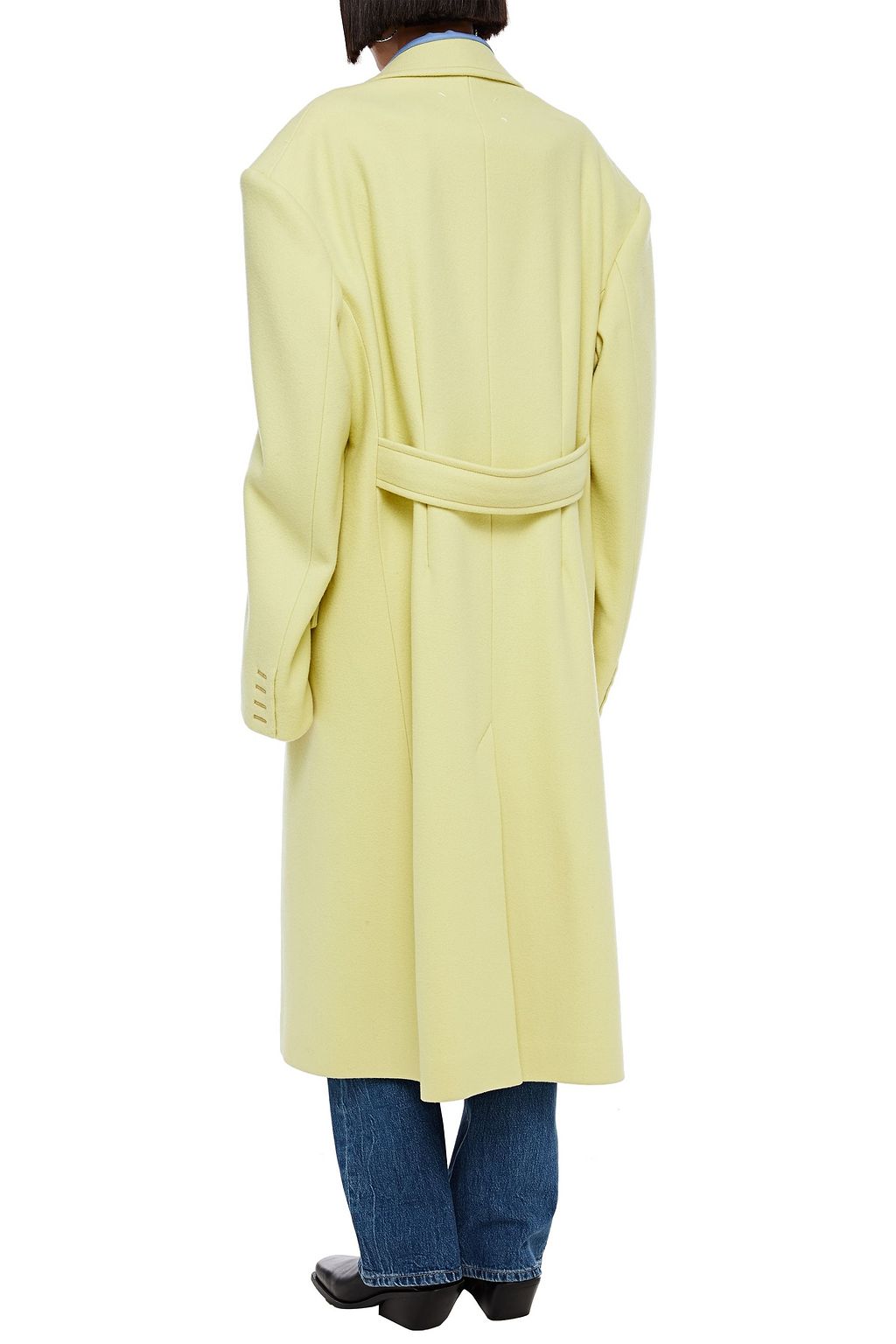 MAISON MARGIELA معطف من الجوخ الصوفي بأزرار مزدوجة
