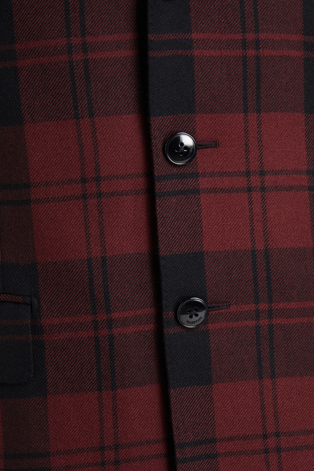 VALENTINO GARAVANI Checked wool-twill blazer