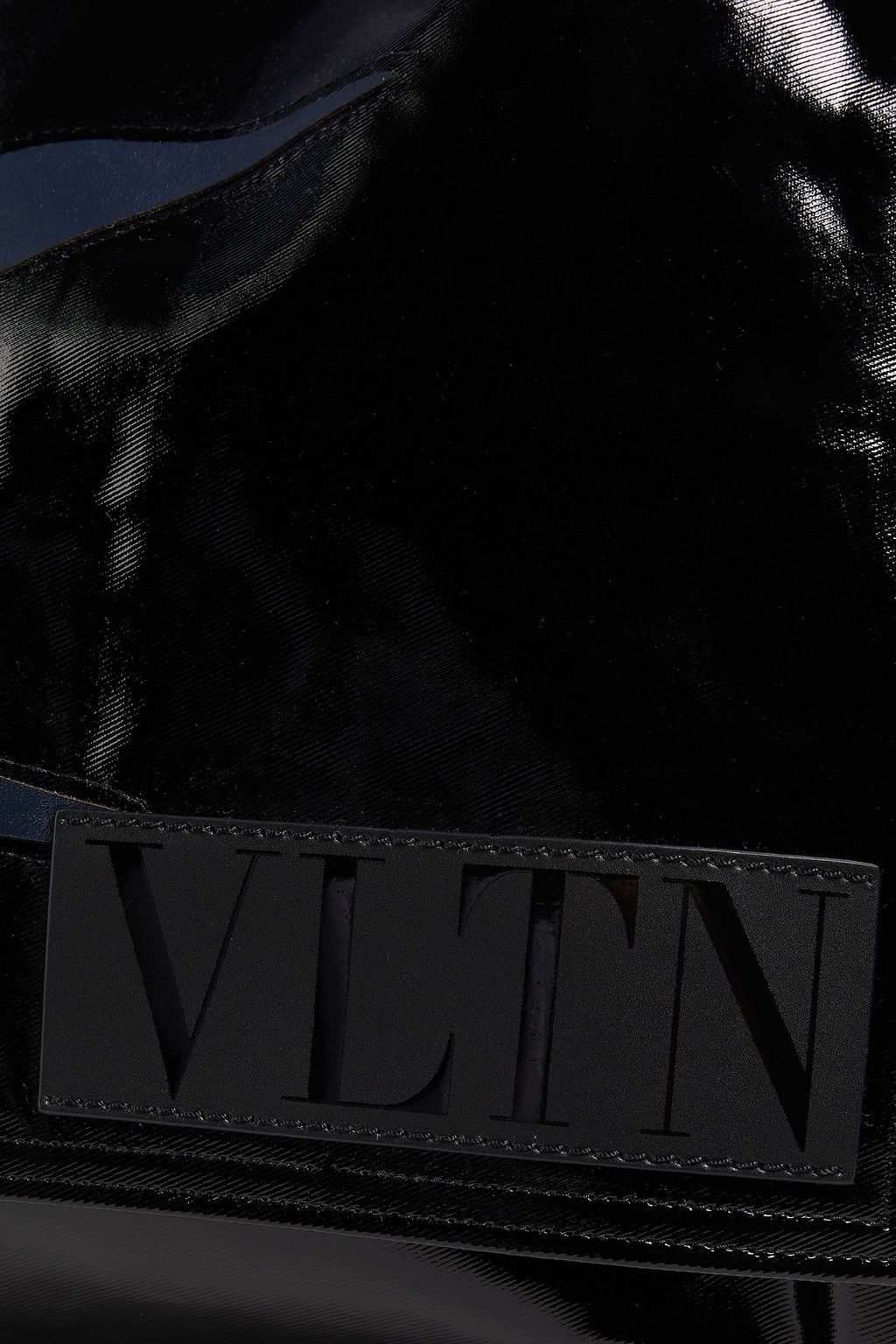 VALENTINO GARAVANI Leather-trimmed coated cotton-twill messenger bag