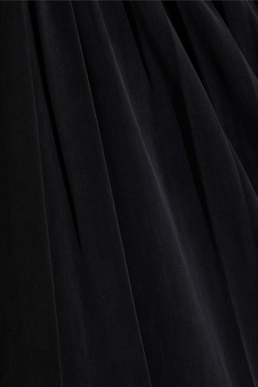 SIMKHAI Gathered stretch-cupro bodysuit