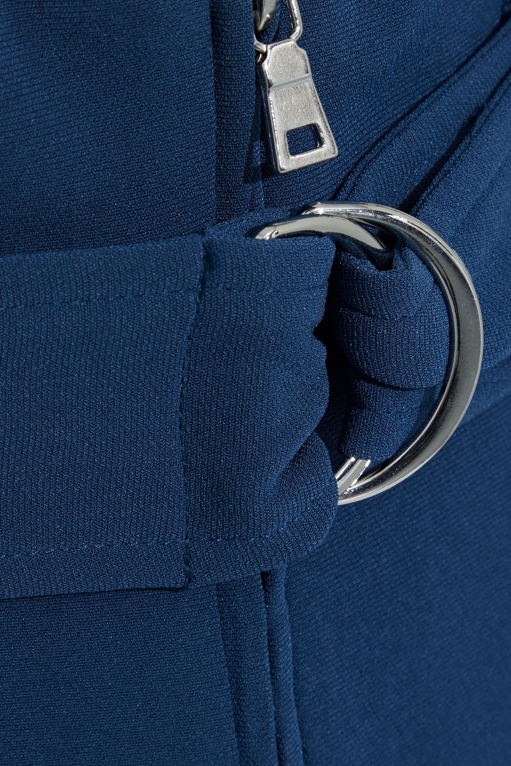 SIMKHAI Rosalie belted zip-detailed crepe tapered pants