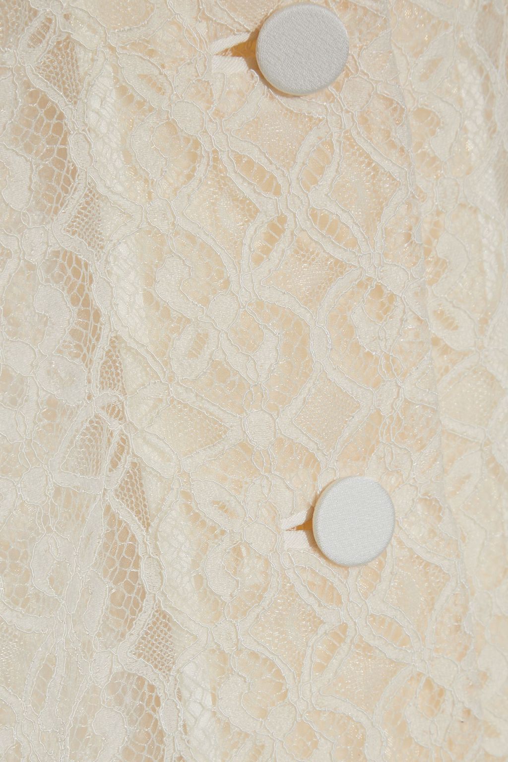 SIMKHAI Satin-trimmed corded lace shirt