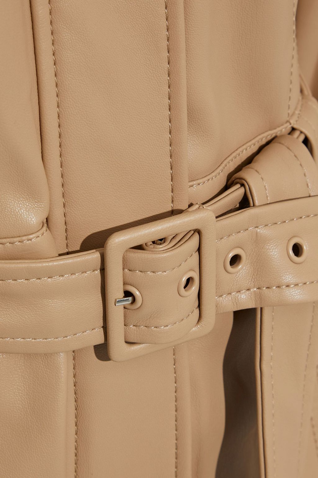 SIMKHAI Katerina belted vegan leather jumpsuit