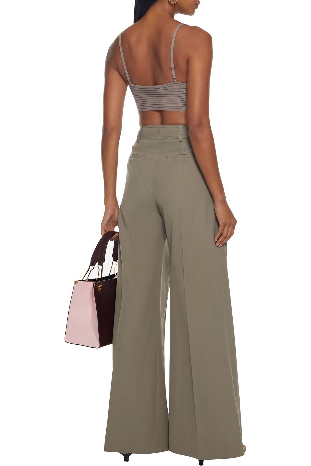 SIMKHAI Ribbed-knit bra top