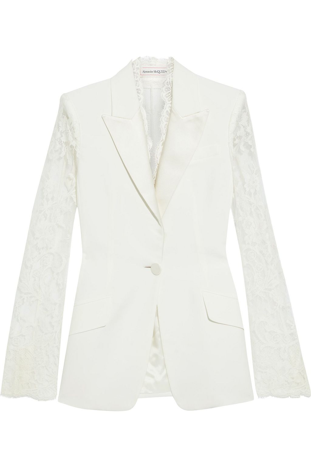 lace blazer white