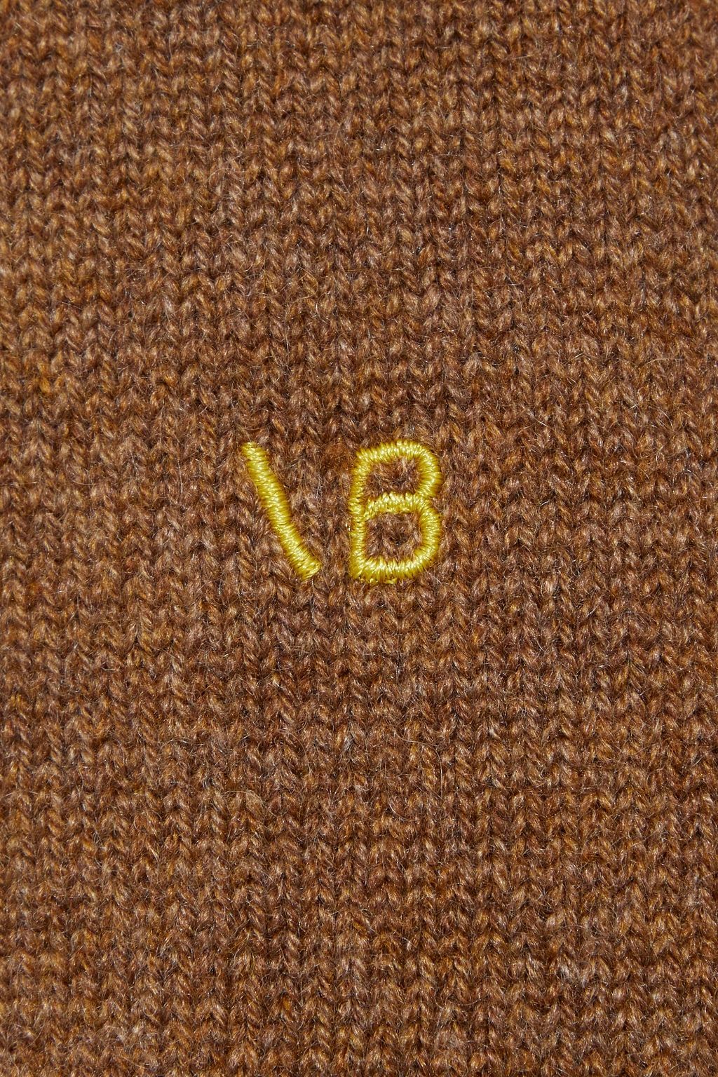 VICTORIA BECKHAM Mélange cashmere-blend turtleneck sweater