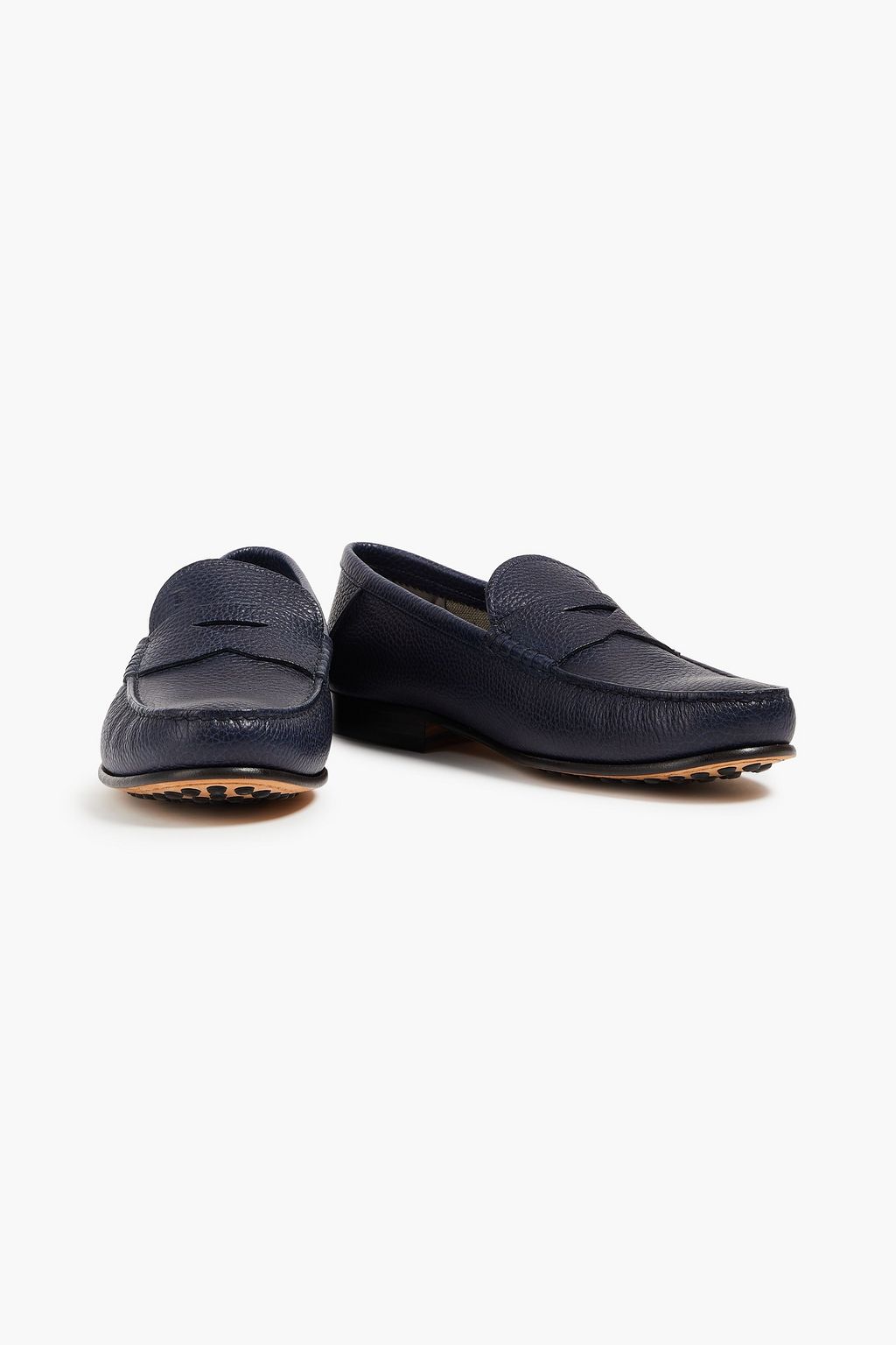 TOD'S Pebbled-leather loafers