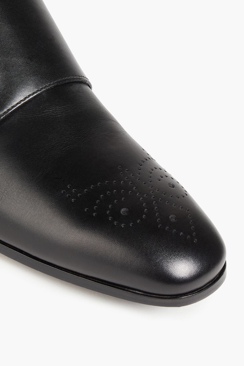 TOD'S Perforated leather monk-strap shoes