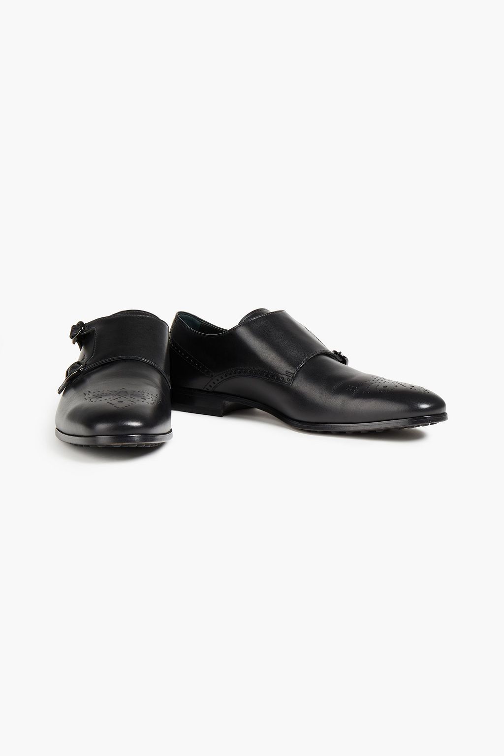 TOD'S Perforated leather monk-strap shoes