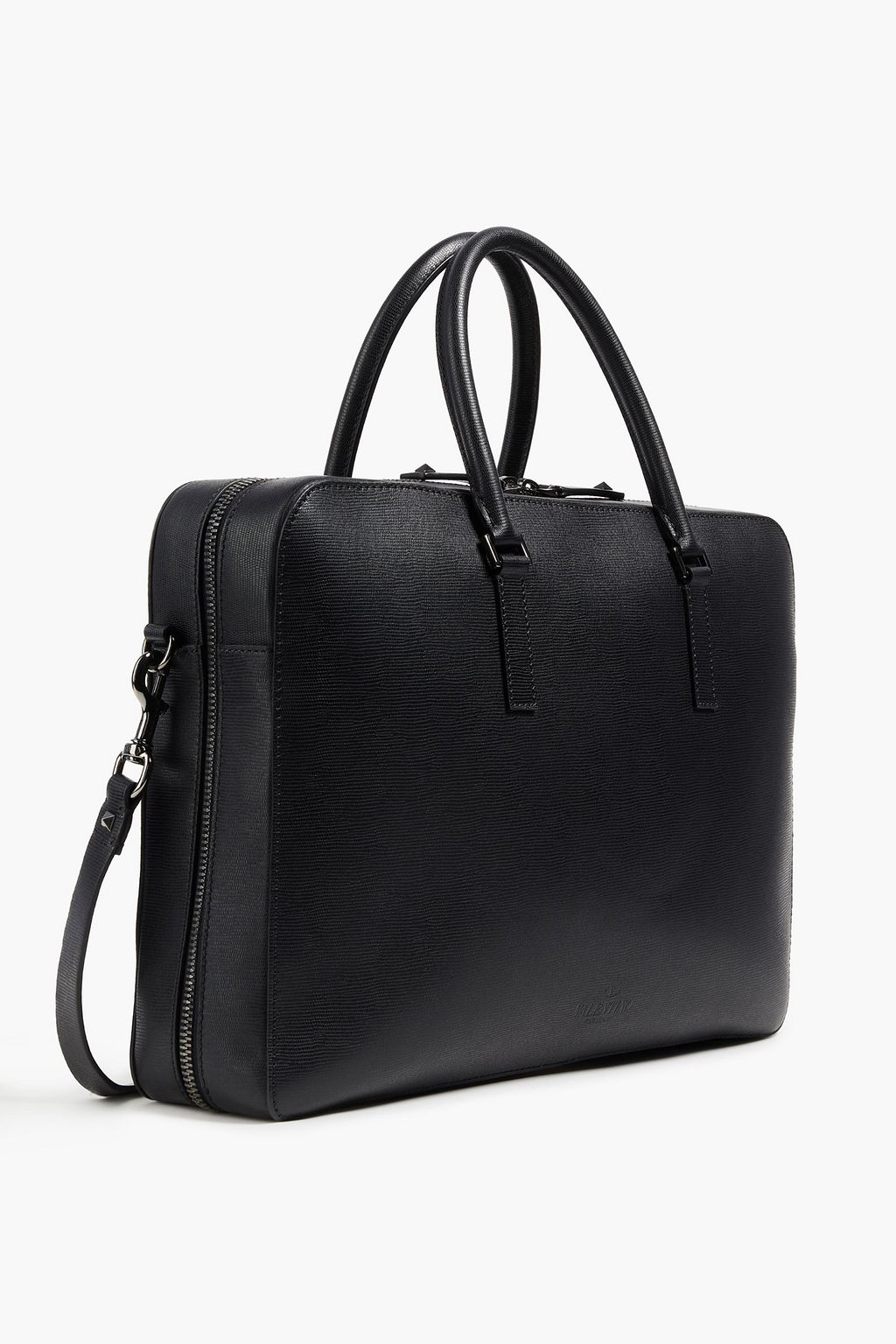 VALENTINO GARAVANI Textured-leather briefcase