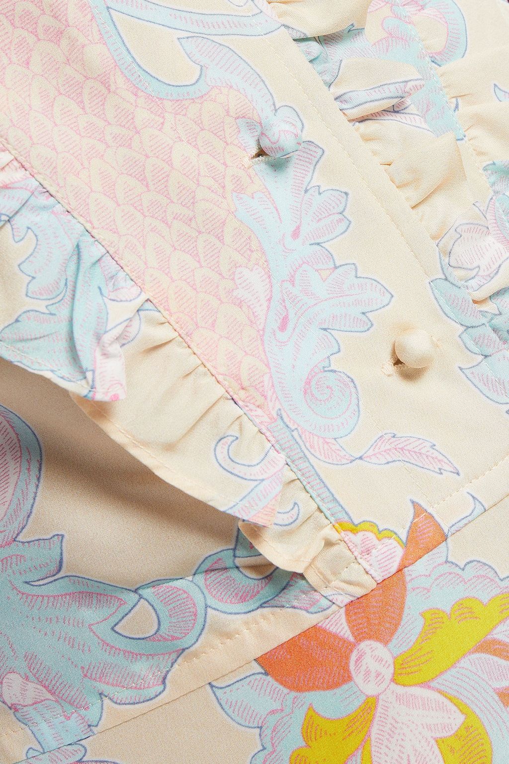 SEE BY CHLOÉ Ruffle-trimmed paisley-print silk crepe de chine mini dress