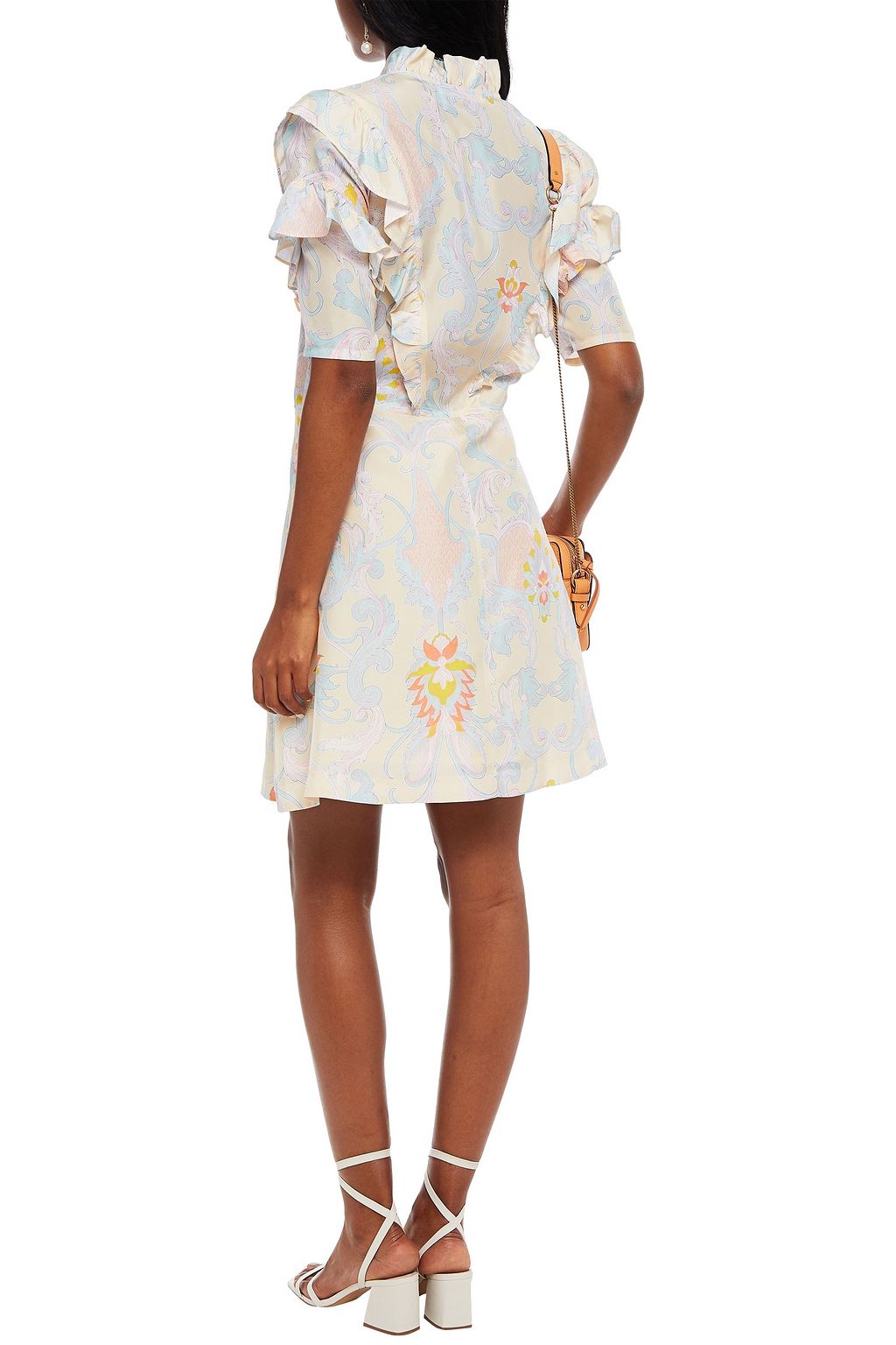SEE BY CHLOÉ Ruffle-trimmed paisley-print silk crepe de chine mini dress