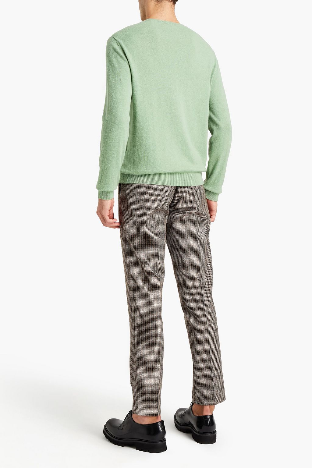 VALENTINO GARAVANI Slim-fit jacquard-knit wool and cashmere-blend sweater