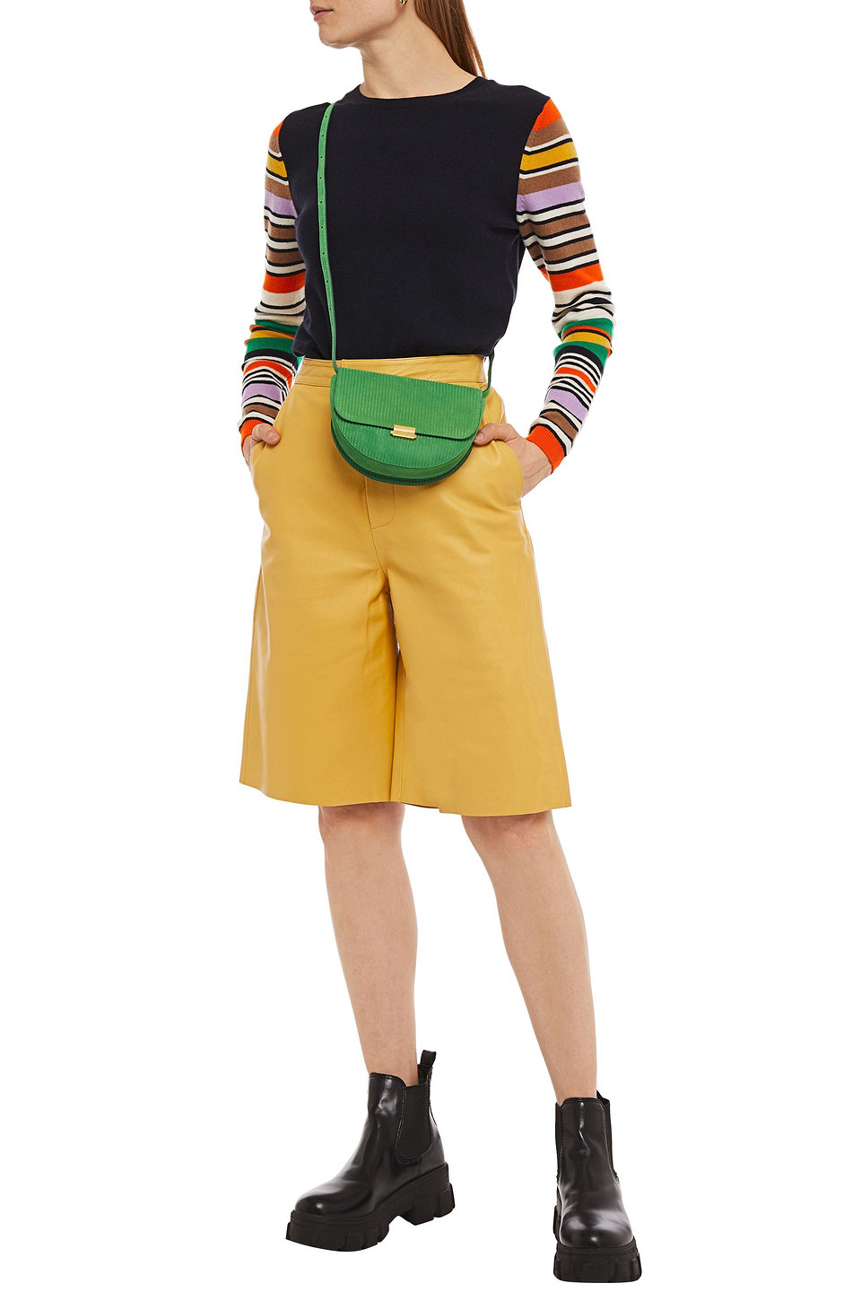 Chinti & Parker Striped Wool And Cashmere-blend Jumper In Blue