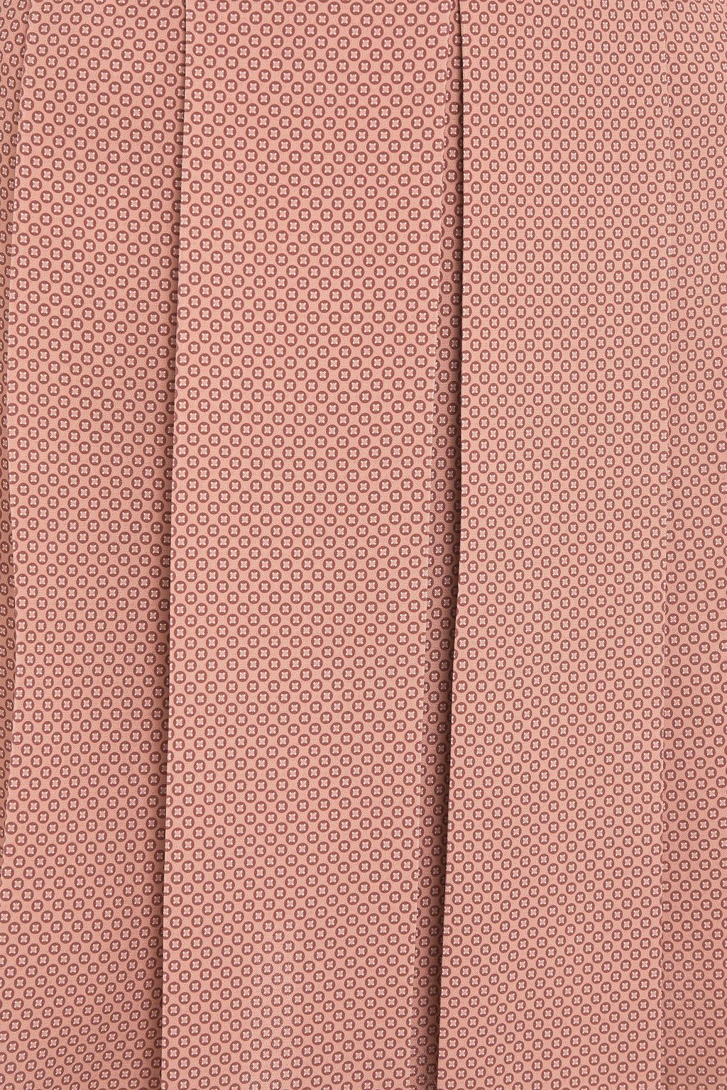 LORO PIANA Plissierter Rock aus Crêpe aus einer Seidenmischung mit Print