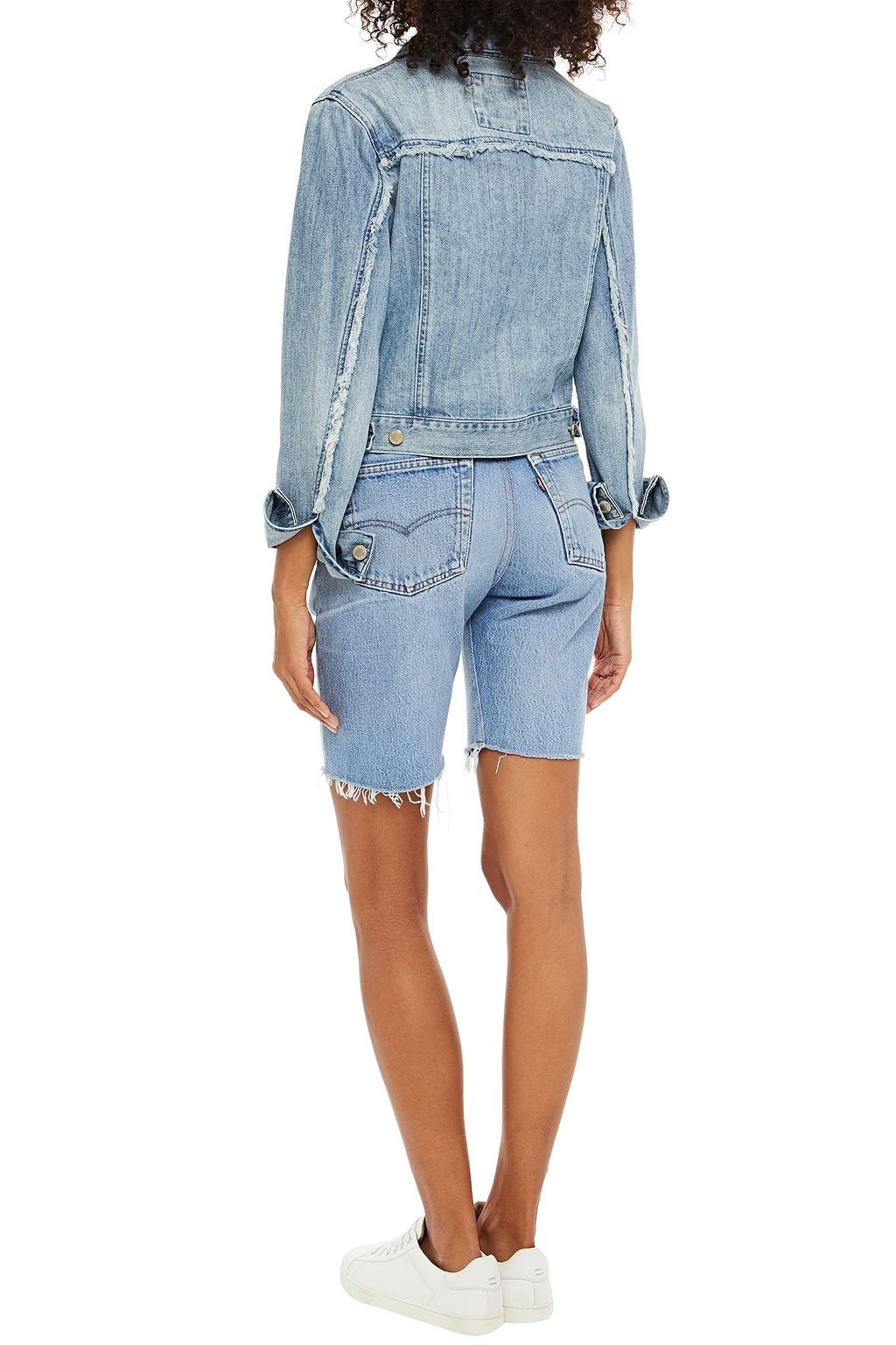 MICHAEL MICHAEL KORS Fringe-trimmed denim jacket